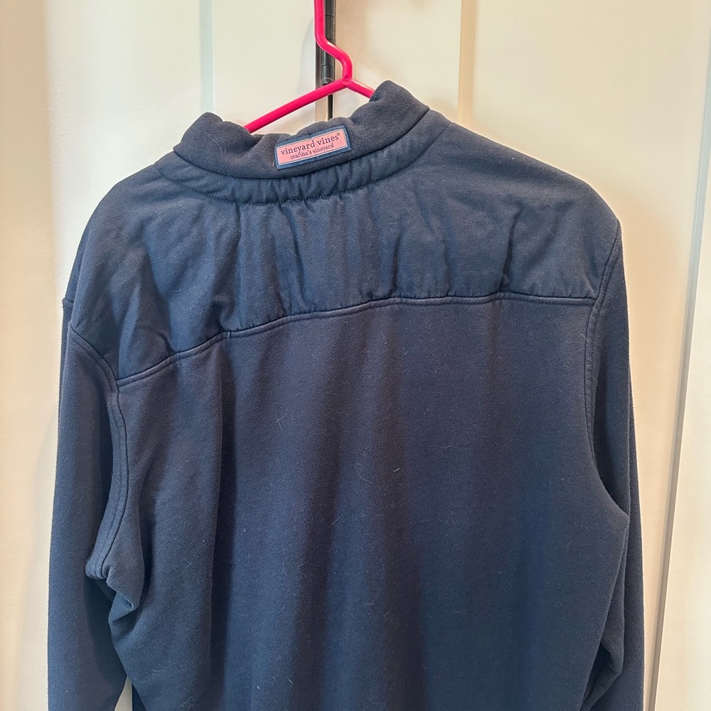 Vineyard Vines Navy Quarter-Zip Pullover - Picture 4 of 4
